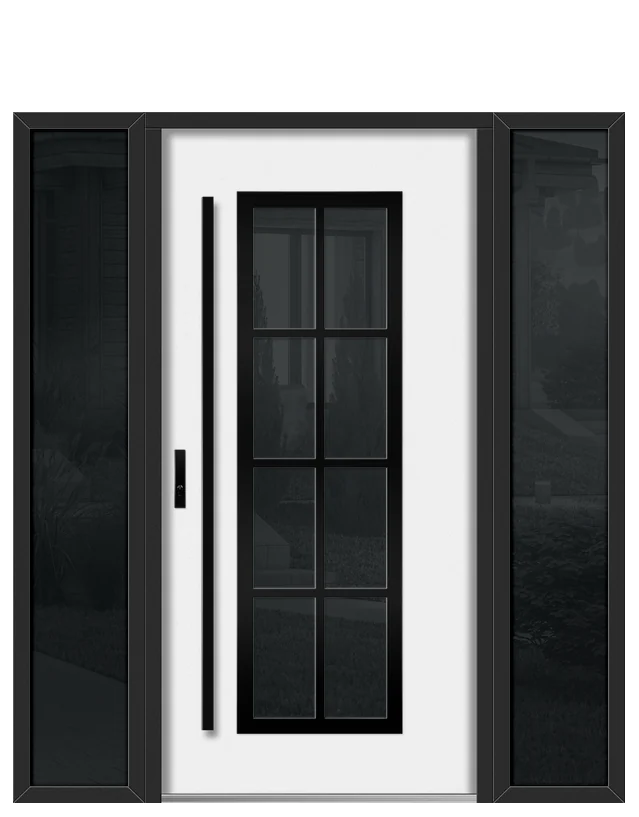 Ebern 5 in White Matt, two 16" sidelights (the configurator's art)