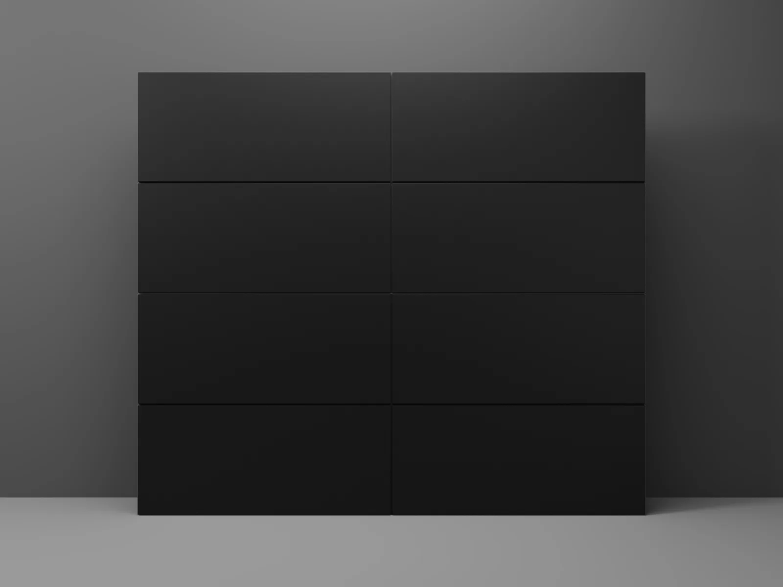 Slate by Modern Decor - Aluminum Composite (ACM) Garage Door — R-10.25 · 8' x 7' · TOB Black · 2 panels